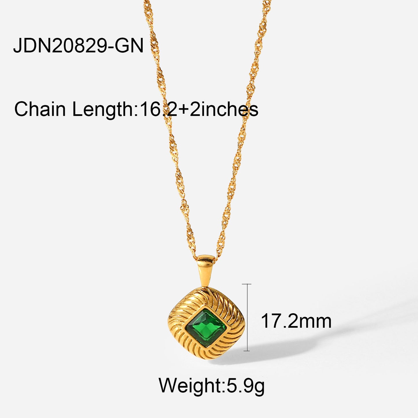 34. Green Zirconia Steel Jewelry