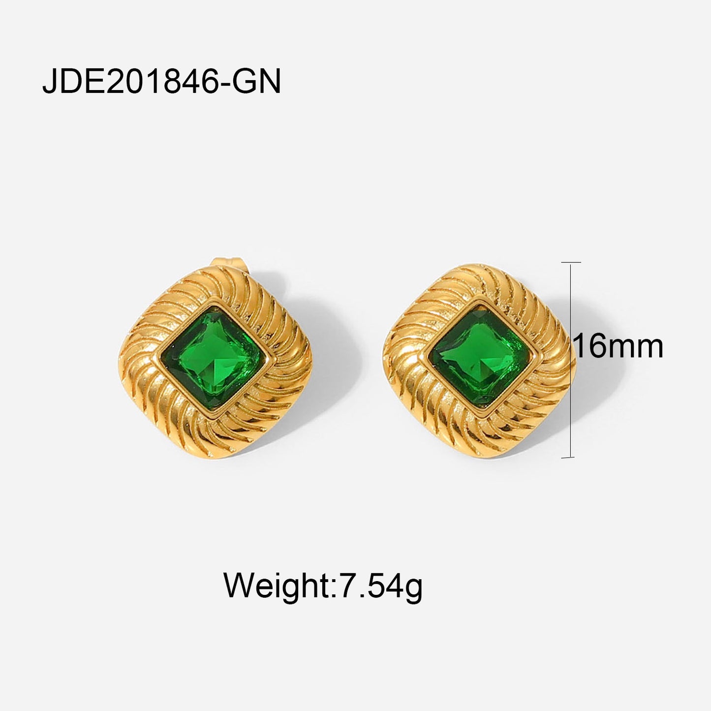 34. Green Zirconia Steel Jewelry