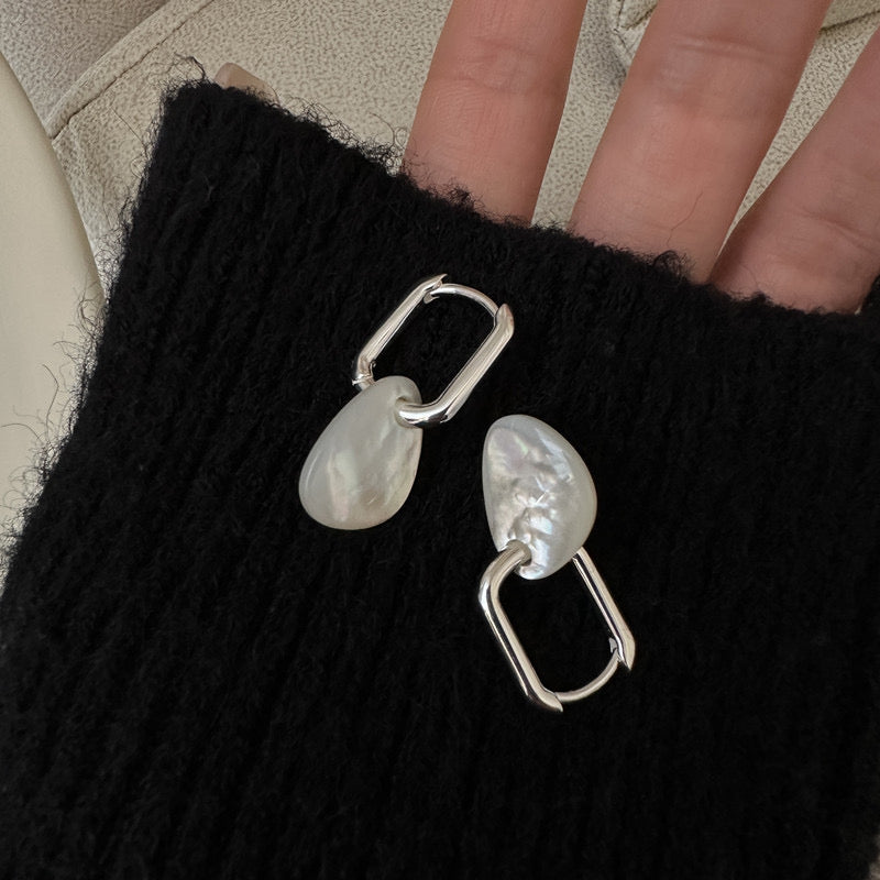 30. Unique Design Irregular White Shell Earrings