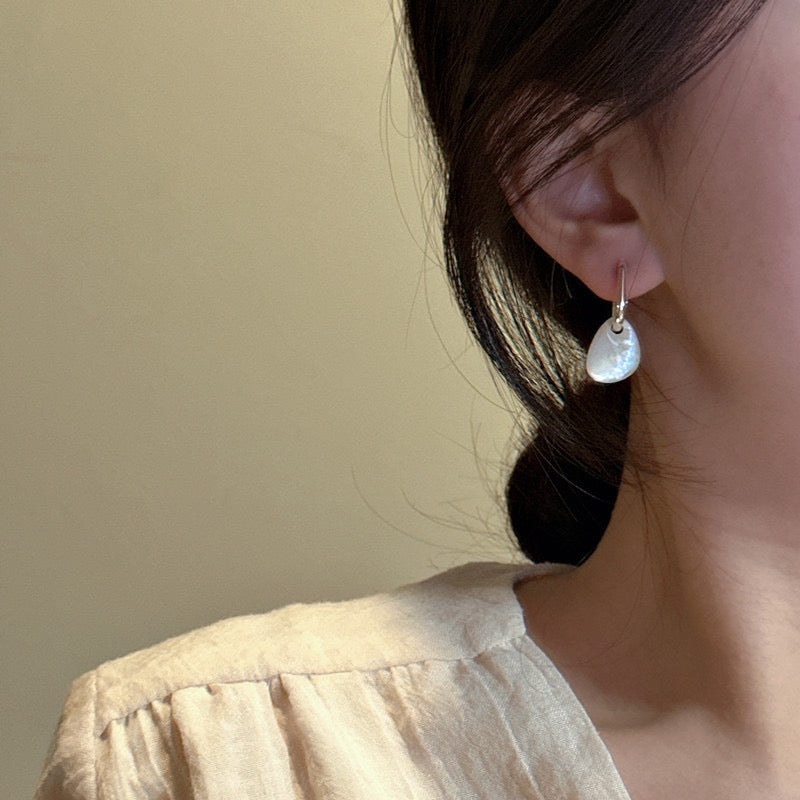 30. Unique Design Irregular White Shell Earrings