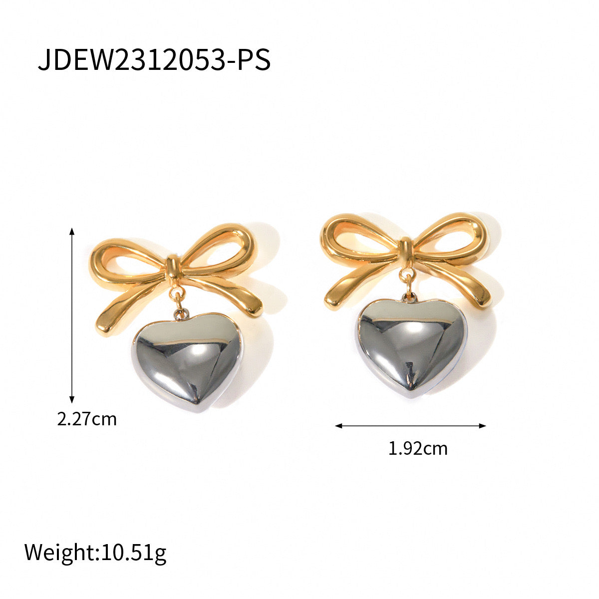 32.Stainless Steel Earrings 18K Gold Plated Stud Earrings Versatile Jewelry