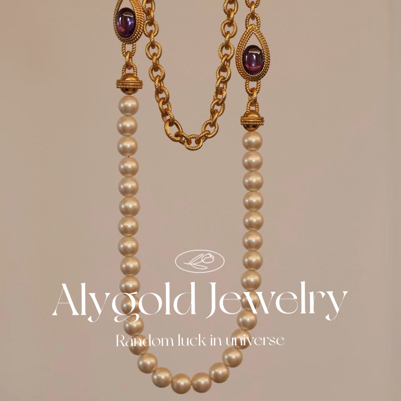 17. Vintage Purple Jewelry Set