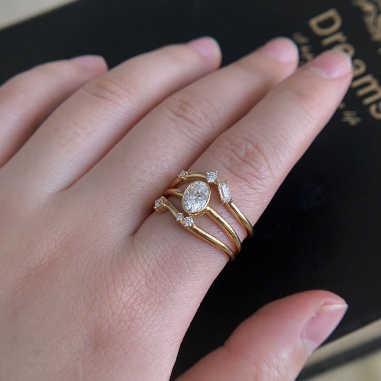 005. 18K,14K  Solid Gold Ring，Moissanite Ring，Stackable Ring ,Heavy Gold, Minimalist Jewellery, Gift For Her, Wedding Band