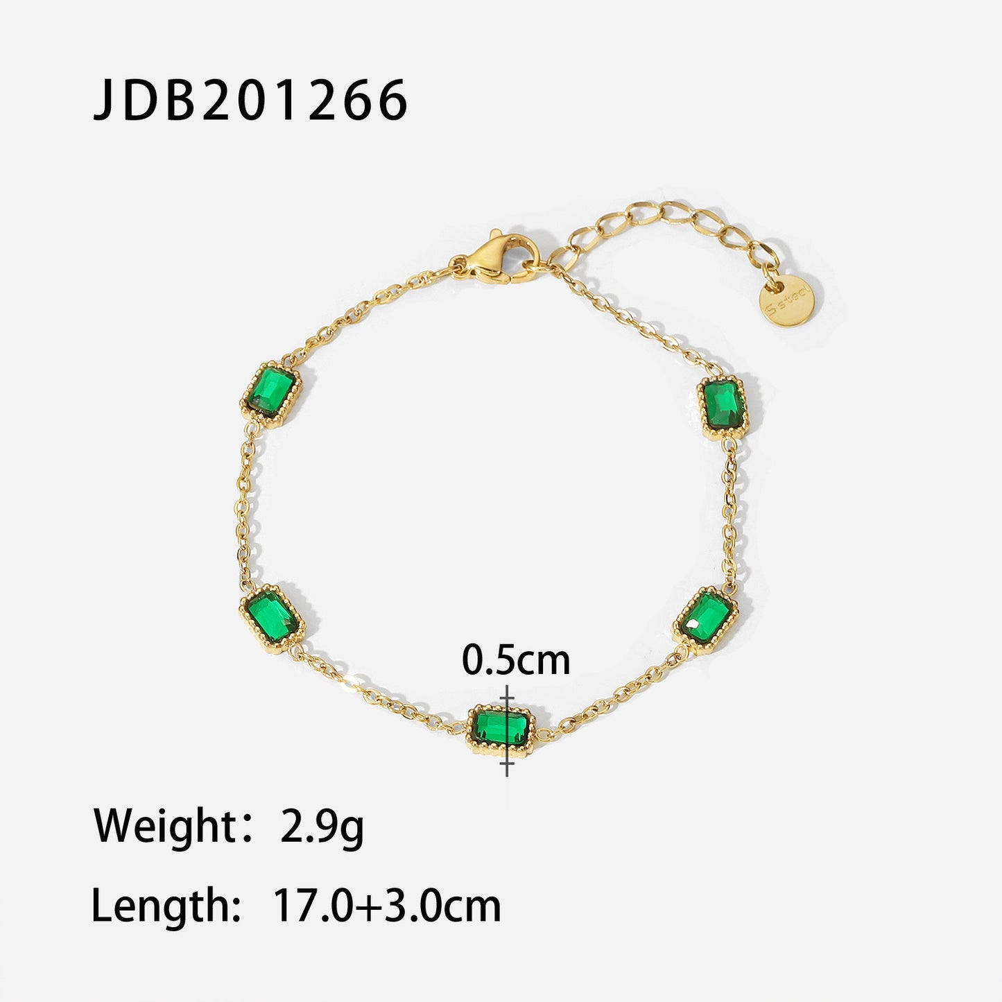 34. Green Zirconia Steel Jewelry